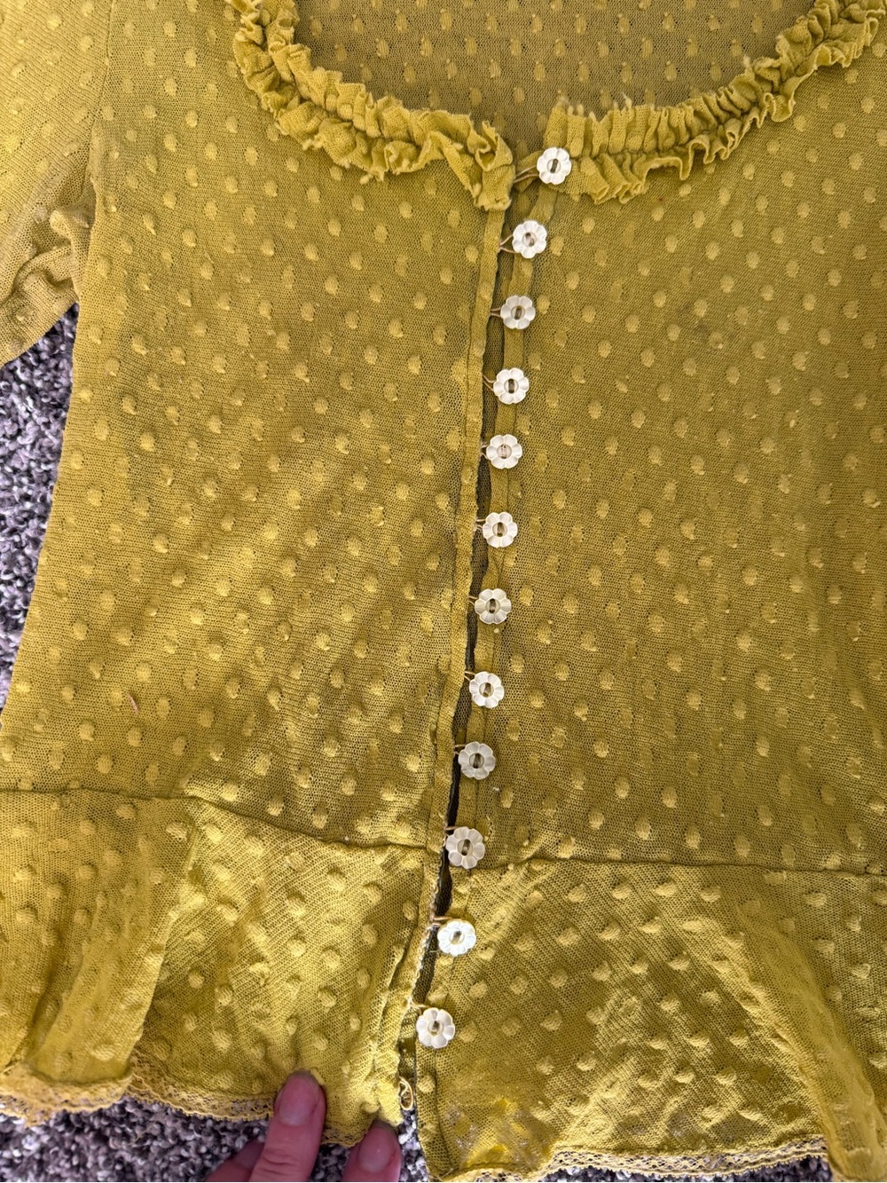 Vintage Betsey Johnson New York Polka Dot Skirt & Chartreuse Top Set SM/4 - Picture 10 of 10